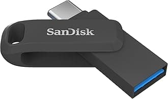 SanDisk 256GB Ultra Dual Drive Go, USB C Flash Drive, USB C Memory stick for Android smartphone, USB stick up to 400 MB/s, reversible USB Type-C and USB Type-A connectors, Black
