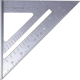 THS 11" 45 Degree Square Layout Tool,Double Side Scale Aluminium Alloy Metric Inch Triangle Measurement in 90 Degree Triangle Ruler Carpenter Tool (Silver, 11)