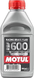 RBF 600 Racing Brake Fluid- 100% Synthetic Factory Line Dot-4, 500ml Bottle (100949)