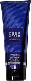 Bath & Body Ultimate Hydration Body Cream with Shea Butter, 8 Oz. - Men's Collection (Full Size, Deep Ocean)