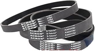 MYruN V-Belt Treadmill Belt Drive Belt 230J/PJ584 240J/PJ610 3/5Ribs Rubber Multi Groove Belt Multi Wedge Treadmill Motor Bike Fitness MYruN (Size : 260J-PJ660, Style : 1PC_6RIBS)