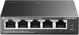 5-Port Gigabit PoE Switch, 4 PoE+ ports up to 30 W each, 40 W total, Metal Casing, Plug and Play, Ideal for IP Surveillance and Access Point