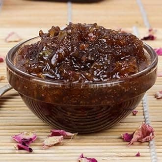 FreshoCartz Natural Himalayan Gulkand - Rose Petals Jam (Made with Mishri /Crytal Sugar & Rose Petals) (200gm)