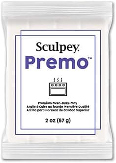 Premo Sculpey Polymer Clay 2 Ounces-White Translucent (PE02 5527)