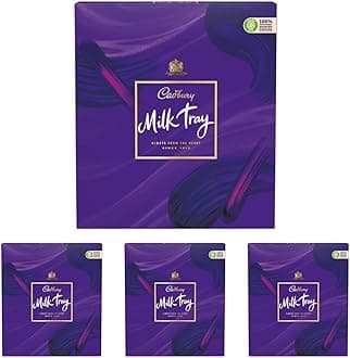 Cadbury Milk Tray Chocolate Box, Assorted Milk Chocolates Gift Set, 360g (Pack of 4)