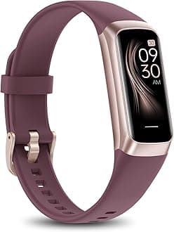 Fitness Tracker with 24/7 Heart Rate Blood Oxygen Sleep Monitor,Activity Tracker with 1.1" AMOLED Touch Color Screen, Multiple Sport Modes Step Counter,IP68 Waterproof for Women Men (Wine Red)