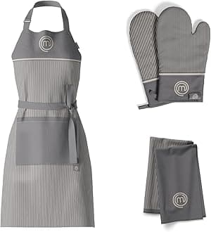 MasterChef Chef Apron for Men & Women, Cooking Apron for the Kitchen & BBQ Grilling
