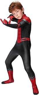 Kids Superhero Costume with A Mask Full-body Elastic Bodysuit Sets Halloween Cosplay Jumpsuit