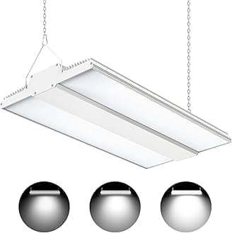 ADUB 200W High Bay LED Light 30,000LM, 1.63 FT LED Warehosue Lights UL DLC Listed, 5000K Linear Hanging Shop Fixture Dimmable 0-10V, Commercial High Bay Light for Workshop Garage Factory, AC100-277V