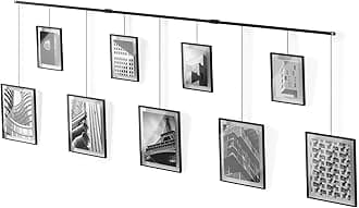 Exhibit Gallery Frames, Set of 9, 5x7 and 8x10, Black