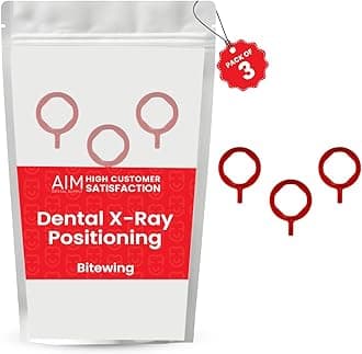 ADS - Dental X-Ray Positioning Aiming Ring, Autoclavable, Bite Wing, XCP Style, FPS 3000 Red Wing, X-Ray Positioning System, Dental Intraoral Film (3, Red, Aiming Rings)
