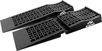 ROBLOCK Removable Low Profile Car Ramps for Jack Support and High Lift, Heavy Duty Car Ramps for Low Cars, Detachable Vehicle Ramps for Garage,15.35''-27.83'' L, 2Packs