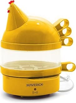 Maverick SEC-14 HENRIETTA HEN EGG COOKER | 14 Egg Capacity Electric Egg Maker for Hard, Soft & Poached Eggs | Fun Retro Hen Design, Dishwasher Safe - Yellow