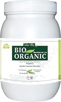 Bio Organic Natural Henna Hair Color Herbal Henna Powder 500gm| 100% Gray Hair Coverage And Long Lasting Hair Dye | Vegan and Cruelty-Free