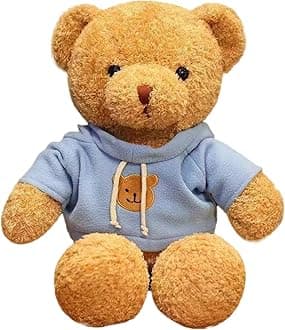Galatee Cute Teddy Bear Plush Stuffed Animal, Teddy Bear with Clothes, Gifts for Children(11.8" Blue)