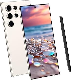 I24 Ultra 5G Smartphone, 6+256GB Unlocked Phone, Android 13.0, 48+108MP Zoom Camera, Mobile Phone with Build-in Pen,Long Battery Life 6800mAh, Dual SIM, 6.8“ HD Screen,5G/4G Phone (White)