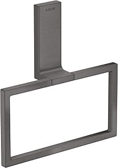 Universal Rectangular Towel Ring in Brushed Black Chrome, 42623340