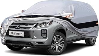 10 Layers SUV Car Cover Custom Fit for Mitsubishi Outlander (2005-2024) Waterproof All Weather for Automobiles, Outdoor Full Cover Rain Sun UV Protection.Silver