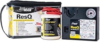 AIRMAN Flat Tire Repair Kit - ResQ 12V Compressor Tire Mobility Kit with Water Based Sealant