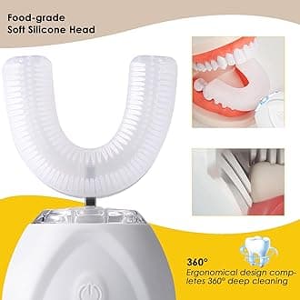 EITVLAGE 360 Ultrasonic Toothbrush, Automatic Toothbrushes Auto Sonic Tooth Brush, Teeth whitening Brush with Timer & Wireless Charging 360° Ultrasonic Electric Toothbrush for Adult
