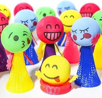Jumping Birthday Party Favors Toys for Kids age1 2 3 4 5 6 7 8 9 for Girls Boys |Bouncy Ball for Return gifts Giveaways | Bulk Mini Toys Goody Bag | Easter & Christmas gifts (6 Jumpeez)
