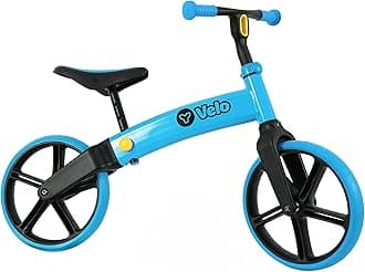 Yvolution Y Velo Junior Toddler Balance Bike | 9 Inch Wheel No-Pedal Training Bike for Kids, Early Learning Bicycle with 3 Adjustable Wheels, Outdoor Gift for Age 18 Months 2 3 4 5 Year Old Boy Girl