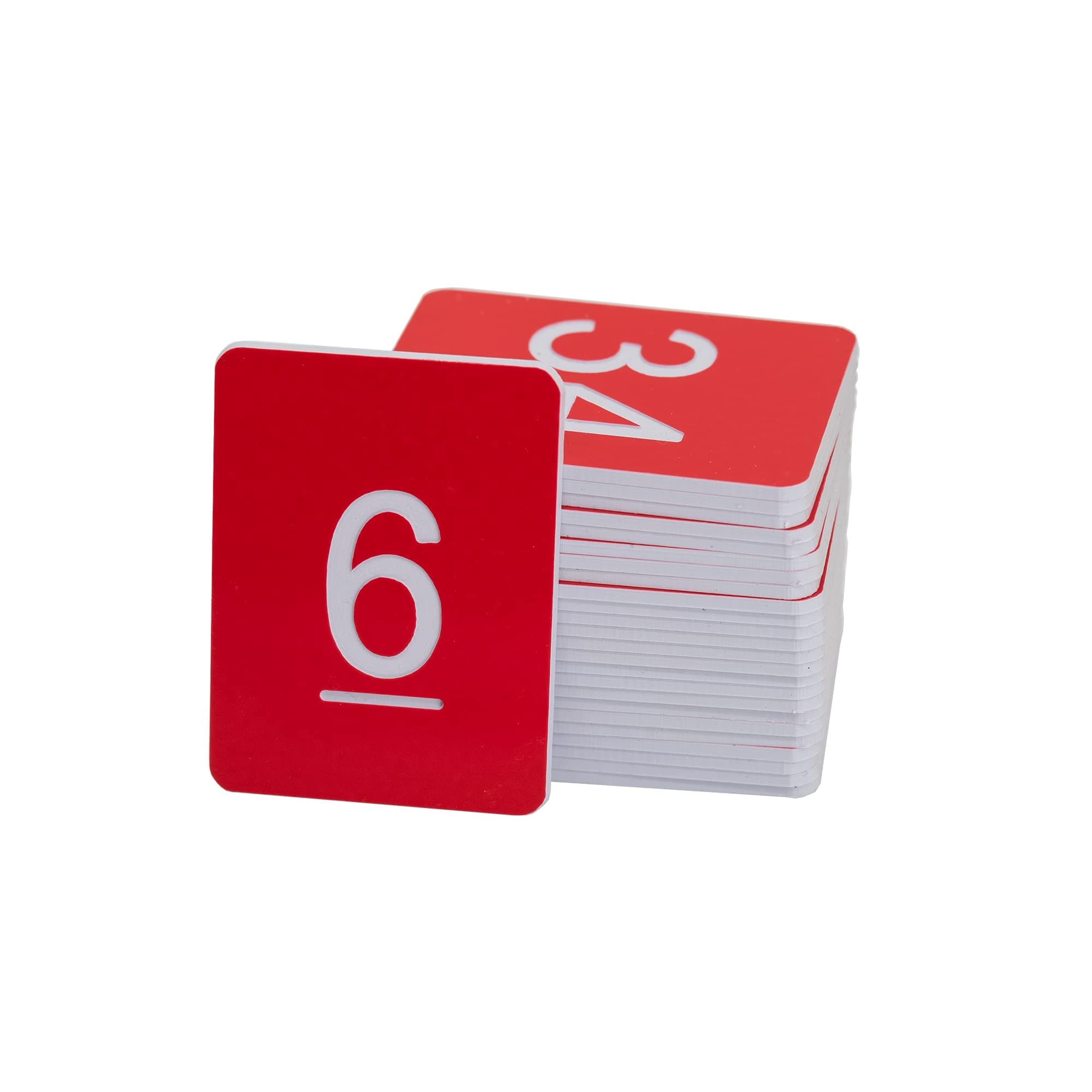Plastic Numbered Tags Number Disc Number Token Rectangle (0-100, Red)