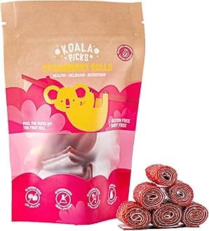– Koala Picks Fruit Rolls 66g - 12pcs Strawberry Rolls, Free from Artificial Flavor, Preservatives, Gluten, Dairy & Refined Sugar - Healthy Snack for Kids, Tasty & Nutritious Treat