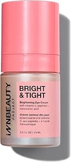 Innbeauty Project Bright & Tight Eye Cream with Vitamin C & Peptides for Dark Circles & Firming, 0.5 OZ (15ml)