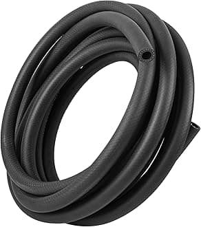 3/8 Inch (10mm) ID Fuel Line Hose 5FT NBR Rubber Push Lock Hose High Pressure 300PSI for Automotive Fuel Systems Engines