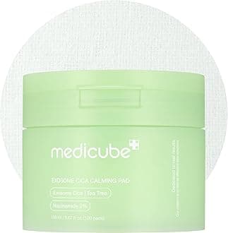 medicube Exosome CICA Tea Tree Calming Toner Pads for Sensitive Skin with Centella Asiatica Help Reduce Redness & breakouts. Low-irritating & Hydrating Daily Care, Korean Skincare, Vegan (100 Pads)