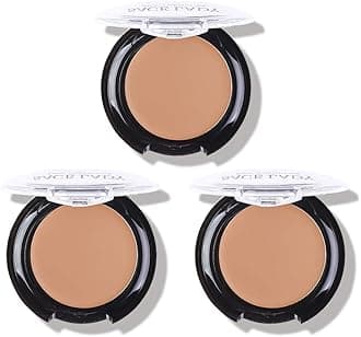 3 Pack Full Coverage Concealer Cream Makeup, Waterproof Matte Smooth Concealer Corrector Long Wearing for Dark Spot Under Eye Circles Cover (3×5g/0.18Oz, 52 Warm Natural)