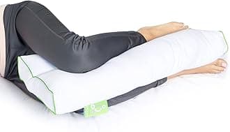 Sleep Yoga Back Sleepers & Side Sleepers, Ergonomically Designed Down Alternative Between & Under Pillow for Knee Support, Hypoallergenic & Washable, 26" x 13" x 3"/One Size White