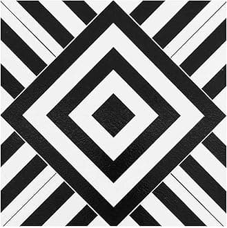 Achim Home Furnishings RTFTV60420 Retro 12" x 12" Self Adhesive Vinyl Floor Tiles, Geometric, 20 Tiles/20 m², Geometric