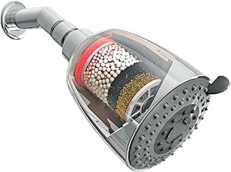 WaterScience CLEO Multi Flow Shower Filter for Bathroom | Hard Water Softener for Shower | Water Softener for Home | for Municipal/Chlorine Water - CLEO-SFM-419