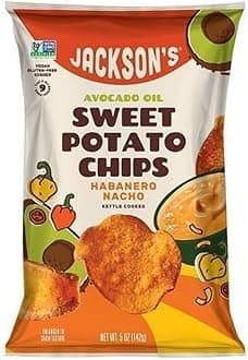 Jackson's Avocado Oil Farmhouse Ranch Sweet Potato Chips, Non GMO, 5 Ounces (Pack Of 12)