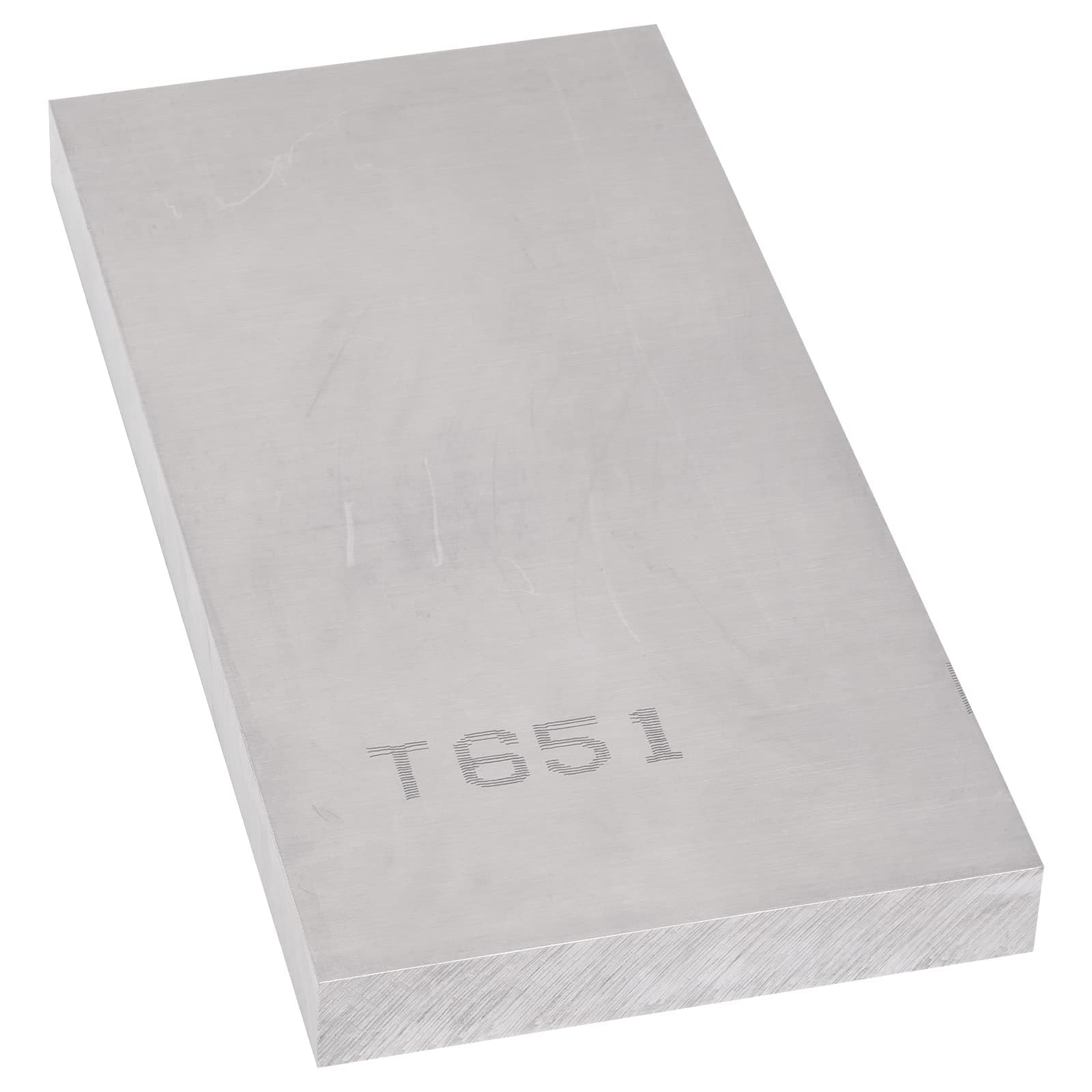6061 T651 Aluminum Sheet Metal 6 x 12 x 1Inch (25.4MM) Heat Treatable Rectangle Flat Plain 1.0 Inch Thickened Aluminum Metal Plate Covered with Protective Film