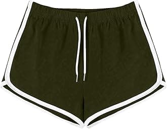 Athletic Shorts for Women Wide Leg Dolphin Hem Drawstring Elastic Waist Casual Summer Running Gym Workout Yoga Shorts