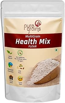 Puregrains Multigrain Health Mix Powder | No Preservatives,No Artificial Flavor, All Natural Ingredients Roasted and Blended Perfectly (Helath Mix 1KG)
