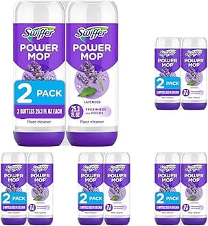 Swiffer PowerMop Floor Cleaning Solution with Lavender Scent, 25.3 fl oz, 10 Pack