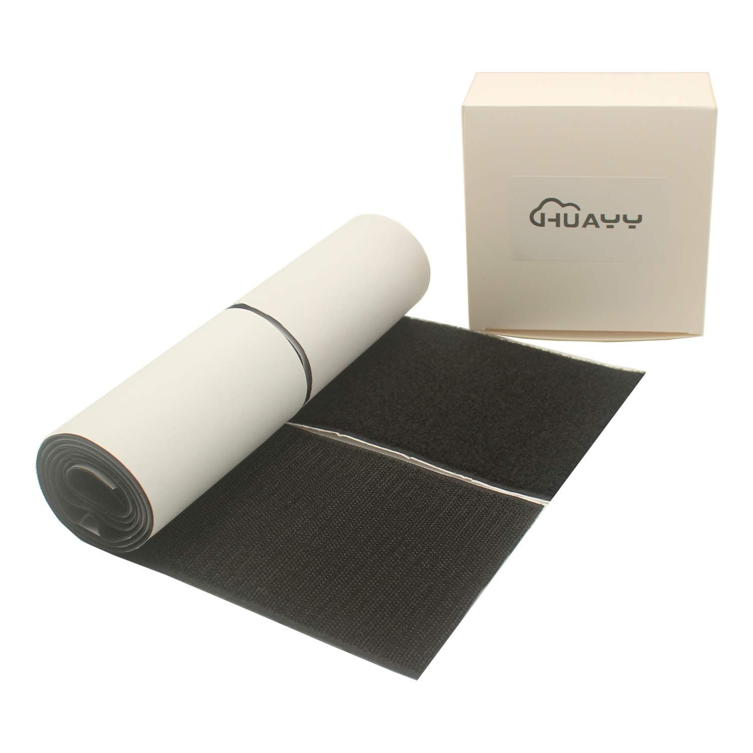 4 Inches Width 1 Yards Length | self-Adhesive Hook and Loop Style Sheets | Super Sticky Glue Nylon Patch | Strips | Patch | Fastener,Black (4in x 1yd)