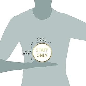 Staff ONLY Room Sign 6 INCH * 6 INCH Self-Adhesive Sign for Business Office Corporate Hotel, Company, Factory, Club, Commercial, Malls.