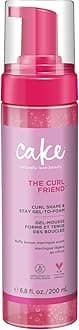 Cake Beauty Gel-to-Foam Curl Styler, The Curl Friend – High Hold & Definition - Frizz Protection- Infused with Coconut Oil & Shea Butter - For Curly Hair- 6.8 fl oz./ 200 mL | Volumizing, Gel to Foam, Flake Free, Frizz Control, For Curly Hair