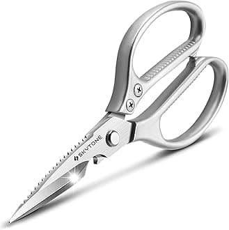 - Multi Purpose Made In Japan Kitchen Scissors, food scissors,Premium Stainless Steel Solid Kitchen Shears for Meat, Seafood, Chicken, Vegetables, Herbs, BBQ, Bottle Opener (Meat Scissor)