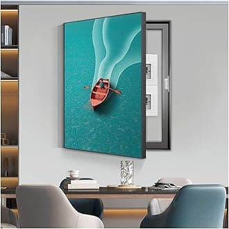 Electrical Panel Cover Decorative, Breaker Box Cover Decorative, Meter Box Decorative Painting, Wall Mounted Hide Fuse Box Cover Cabinet(E,40x60cm/16x24in)