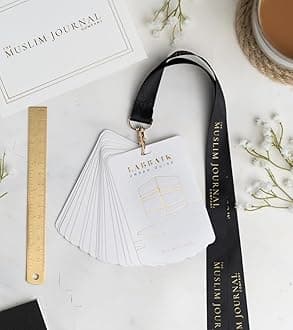 Premium Umrah Dua Cards With Black Lanyard | 24 Authentic Duas | Step-by-Step Umrah Guide | Flash Cards