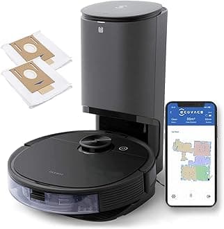 EcoClean Deebot N8 Pro+ Robot Vacuum & Mop - Up to 60-Day Self-Cleaning, Laser Navigation, Obstacle Avoidance, Multi-Floor Mapping, 2600Pa Suction, Alexa Compatible