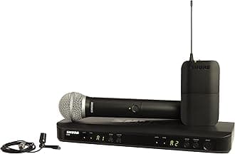 BLX1288/CVL Wireless Microphone System - 14-Hour Battery Life, 300 ft Range, UHF | Includes Handheld & Lavalier Mics, Dual Channel Receiver | J11 Band (BLX1288/CVL-J11)