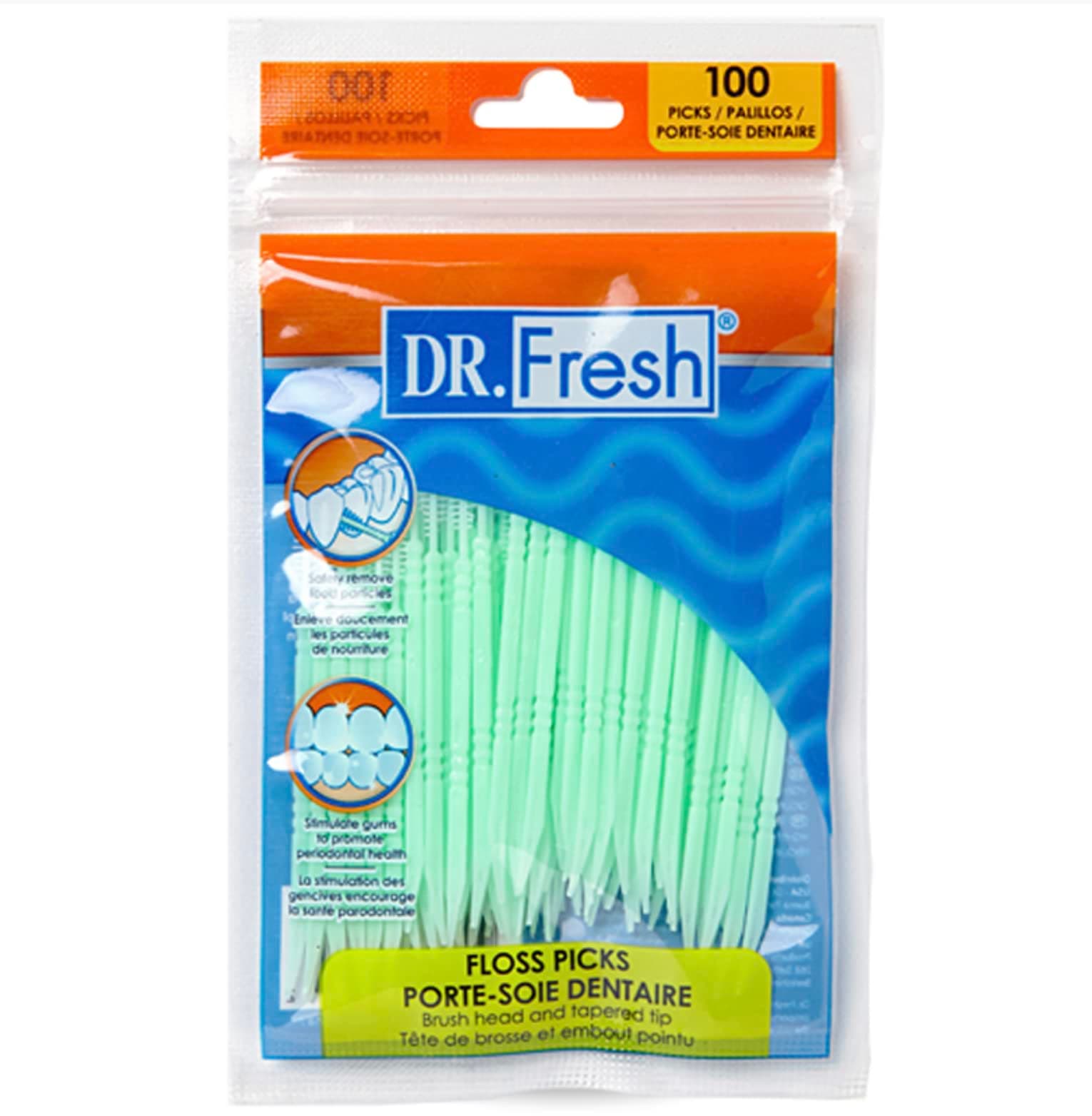 Dr. Fresh Floss Picks 100 Count Single Pack
