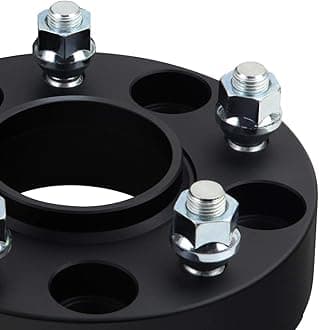 Supreme Suspensions - 2pc Set [Black] 2" Hub Centric Wheel Spacers for Jeep Wrangler JK, Commander, Grand Cherokee WJ WK [BP: 5x5 / CB: 71.5mm / Studs: 1/2" x20] - 4 Tire Valve Caps Included